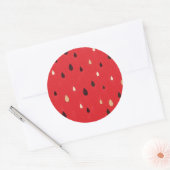 スイカ模様 ラウンドシール (封筒)