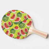 スイカ模様 卓球ラケット (横)