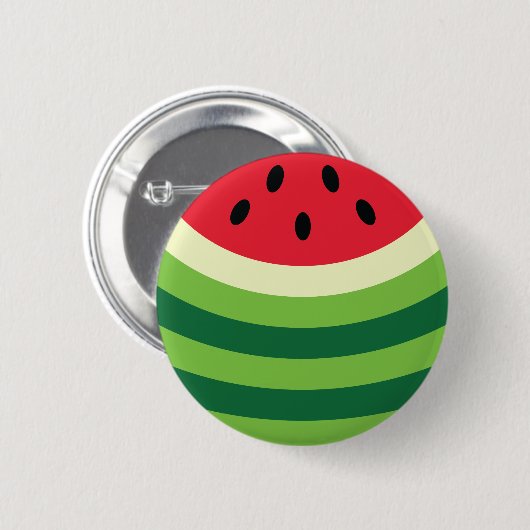 スイカ模様 缶バッジ (正面&裏面)