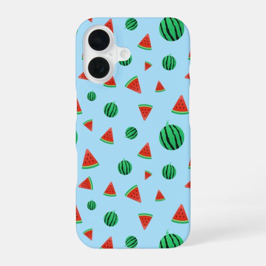 スイカ模様 iPhone 16ケース (裏面)