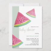 スイカ水カラーイラストレーション 招待状 (正面)
