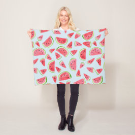スイカ水彩カラフルフリースブランケット フリースブランケット