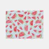 スイカ水彩カラフルフリースブランケット フリースブランケット (正面(横))