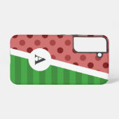 スイカ水玉模様及びストライプ模様 SAMSUNG GALAXYケース (裏面横)