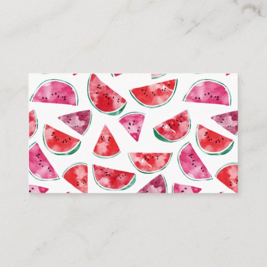 スイカ水色ベビーシャワーおむつラッフル エンクロージャーカード (裏面)