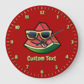 スイカ漫画の大きな時計 ラージ壁時計 (正面)