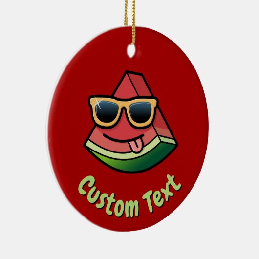 スイカ漫画セラミックオーナメント セラミックオーナメント (右)