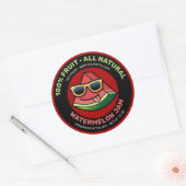 スイカ漫画ラベル ラウンドシール (封筒)