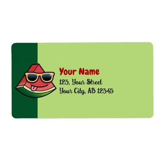 スイカ漫画ラベル ラベル (正面)