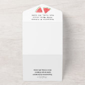 スイカ熱帯フルーツ素朴キュイ結婚ズ オールインワン招待状 (外側)