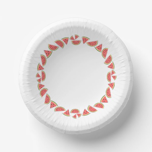 スイカ片円 ペーパーボウル (正面)