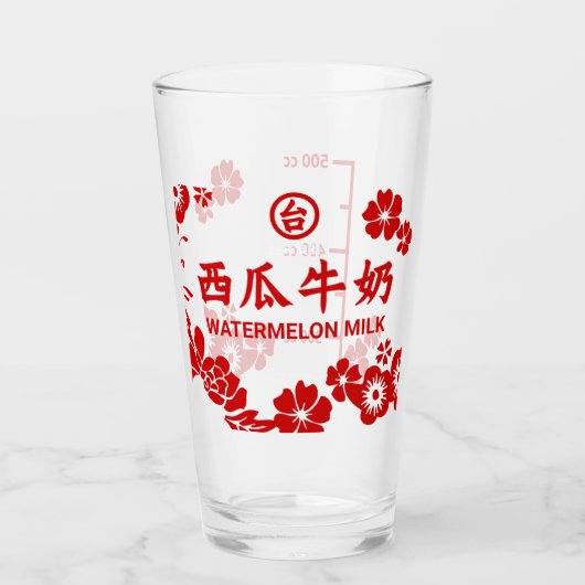 スイカ牛乳ガラス タンブラーグラス (正面)
