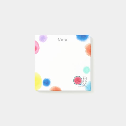 スイカ猫ポスト ポストイット (正面)