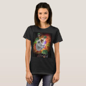 スイカ猫宇宙ギャラクシー猫 Tシャツ (正面フル)