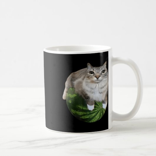 スイカ猫間抜けミーム コーヒーマグカップ (右)
