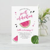 スイカ甘いお祝い誕生日パーティー 招待状 (スタンド正面)