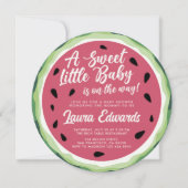 スイカ甘い小さなベビー夏の赤ちゃんシャワー 招待状 (正面)