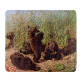 スイカ畑の熊（W.H.ひげ） カッティングボード