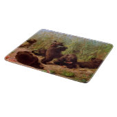 スイカ畑の熊（W.H.ひげ） カッティングボード (角)