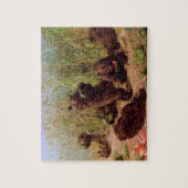 スイカ畑の熊（W.H.ひげ） ジグソーパズル (縦)