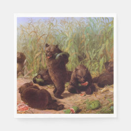 スイカ畑の熊（W.H.ひげ） スタンダードランチョンナプキン