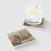 スイカ畑の熊（W.H.ひげ） ストーンコースター (横)