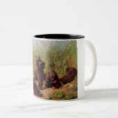 スイカ畑の熊（W.H.ひげ） ツートーンマグカップ (正面右)