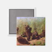 スイカ畑の熊（W.H.ひげ） マグネット (正面/裏面)