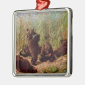 スイカ畑の熊（W.H.ひげ） メタルオーナメント (左)