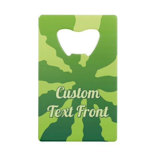 スイカ皮クレジットカードボトルオープナー クレジットカード栓抜き (正面)