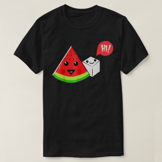 スイカ砂糖ハイおもしろいことわざハイサマー Tシャツ (デザイン正面)