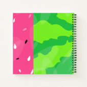 スイカ種子ピンクグリーンパーソナライズされた ノートブック (裏面)