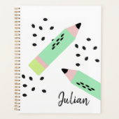 スイカ種子新学期キッズ名 プランナー手帳 (正面)