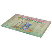 スイカ箔バルーン及びヤシ付ビーチ格言 カッティングボード (角)