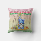 スイカ箔バルーン及びヤシ付ビーチ格言 クッション (裏面)