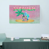 スイカ箔バルーン及び絞り染めビーチサーフィン 横断幕 (トレードショー)