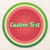 スイカ紙コースター ラウンドペーパーコースター (正面)