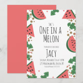 スイカ紙吹雪グリッターターニングトロピカルI 招待状 (正面/裏面)