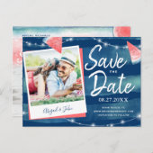 スイカ素朴の写真の保存招待状 案内ポストカード (正面/裏面)