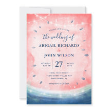 スイカ素朴ネイビーピンクエレガントサマー結婚ズ