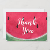スイカ結婚付きの夏のサンキューカード サンキューカード (正面)