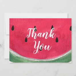 スイカ結婚付きの夏のサンキューカード サンキューカード
