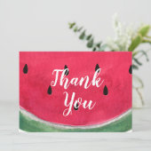スイカ結婚付きの夏のサンキューカード サンキューカード (スタンド正面)