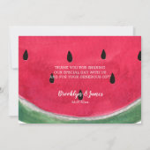 スイカ結婚付きの夏のサンキューカード サンキューカード (裏面)