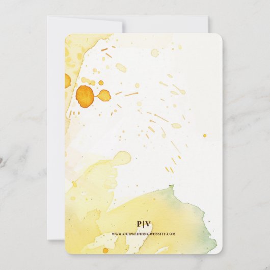 スイカ結婚夏 招待状 (裏面)