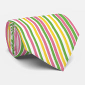 スイカ絵を描ストライプンバイヒバヴァネックタイ ネクタイ (ロール)