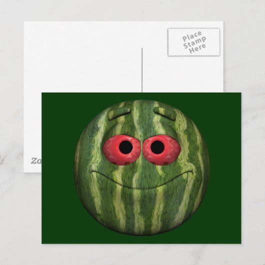 スイカ絵文字 ポストカード (正面/裏面)