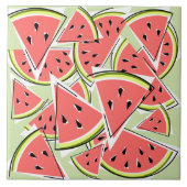 スイカ緑 タイル (正面)