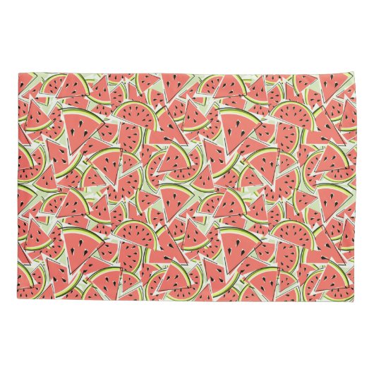 スイカ緑 枕カバー (裏面)