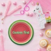 スイカ背景紙プレート ペーパープレート (パーティー)